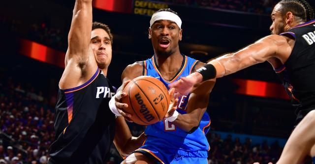 亚历山大新高42分狄龙33+7 雷霆客场轻取太阳